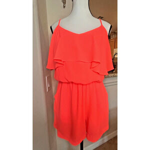 Gianni Bini Coral Ruffle Jumpsuit